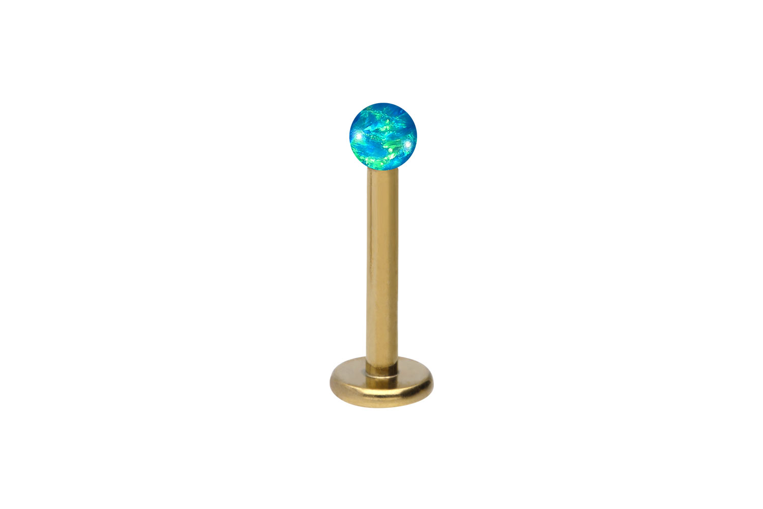 Titan Labret Piercing SYNTHETISCHER OPAL